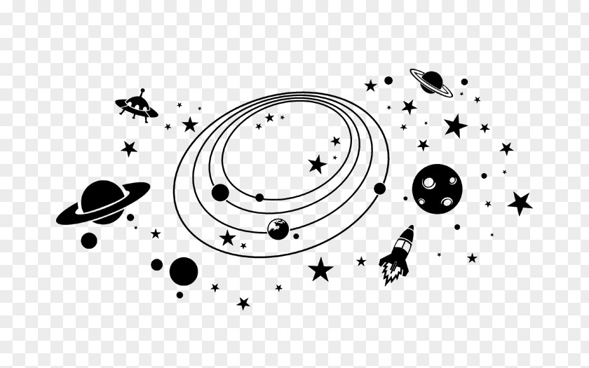 Weltraum Wall Decal Planetary System Outer Space Astronaut PNG