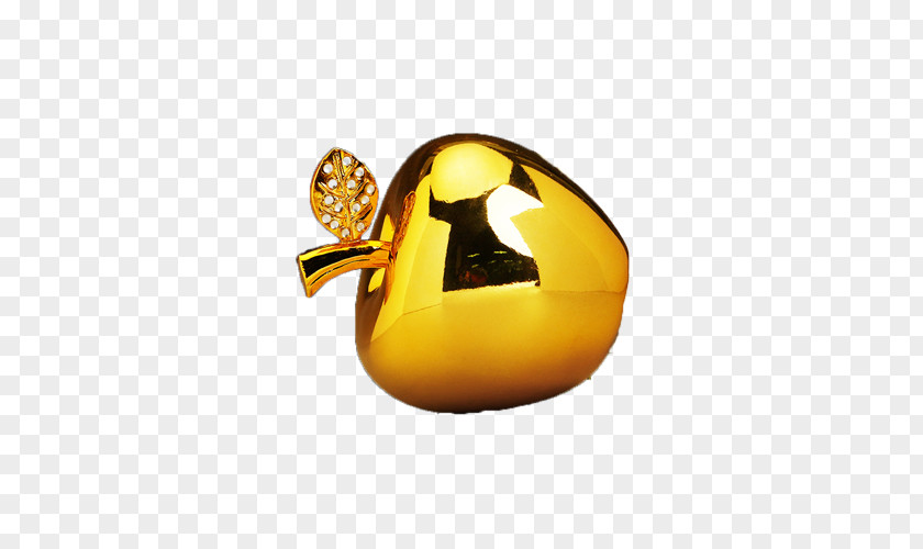 Solid Golden Apple Christmas Gift Gratis PNG