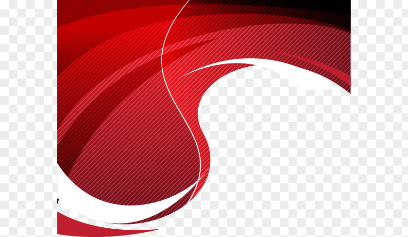 Vector Red Ribbon Line Brand Wallpaper PNG