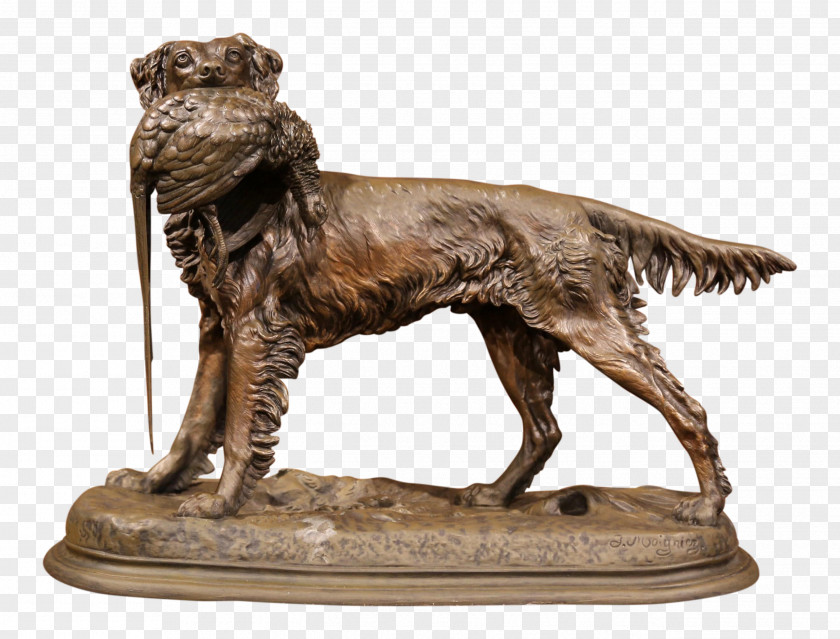 Bronze Sculpture Dog Breed Spelter PNG