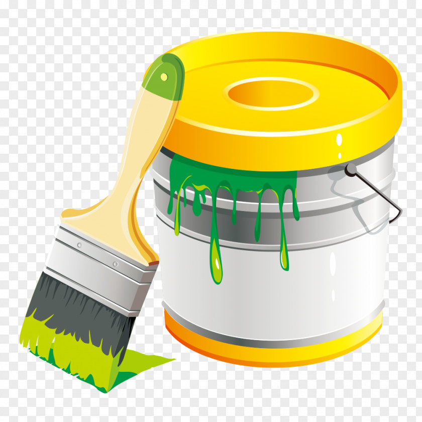 Brushpaint Silhouette Paint Brushes Painting Rollers PNG
