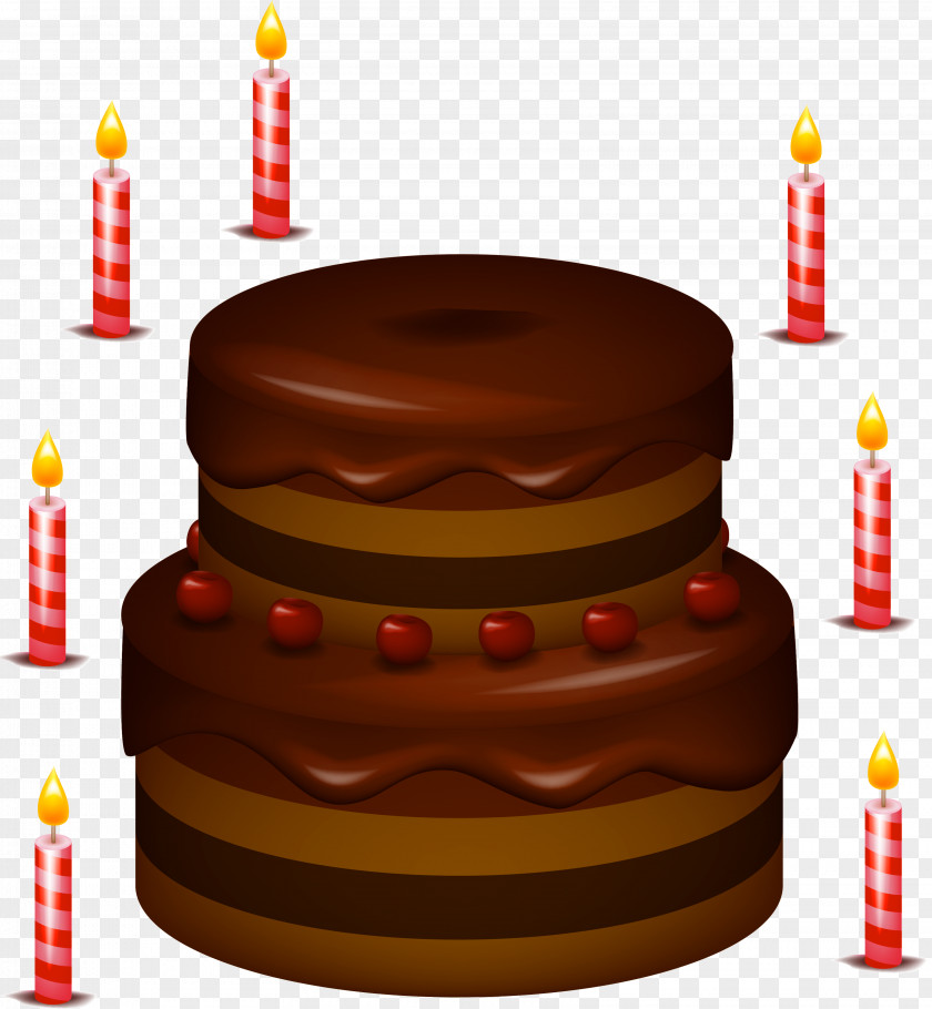 Cake Chocolate Cliparts Birthday Icing Layer Cream PNG