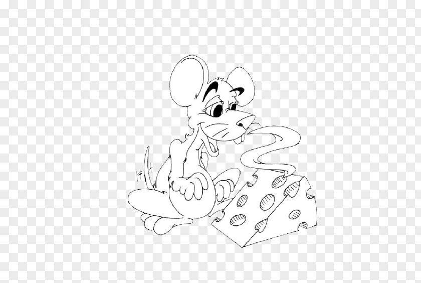 Hand-painted Mouse And Cheese Computer Drawing Cartoon PNG