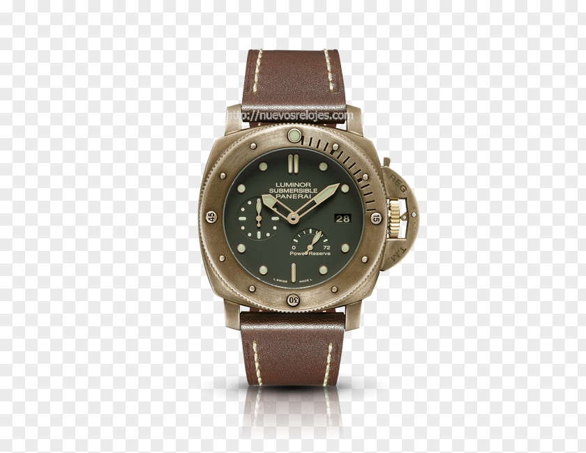 Pamela Panerai Men's Luminor Marina 1950 3 Days Bronze Watch Power Reserve Indicator PNG