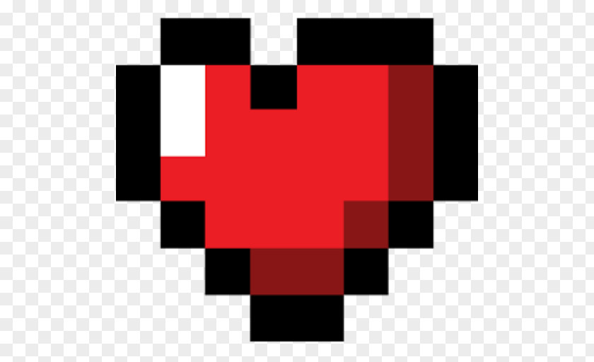 8bit Heart Minecraft The Legend Of Zelda Video Game Mischief Battery Widget PNG