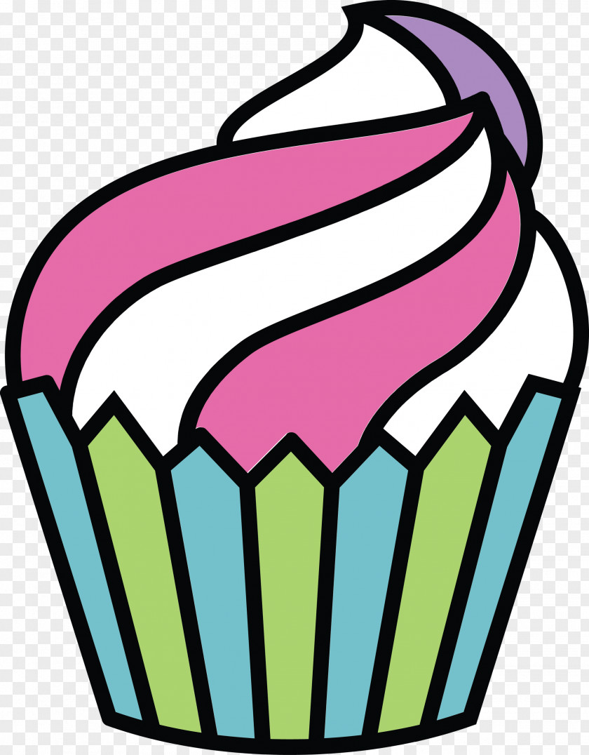 Baking Cup Line Art PNG