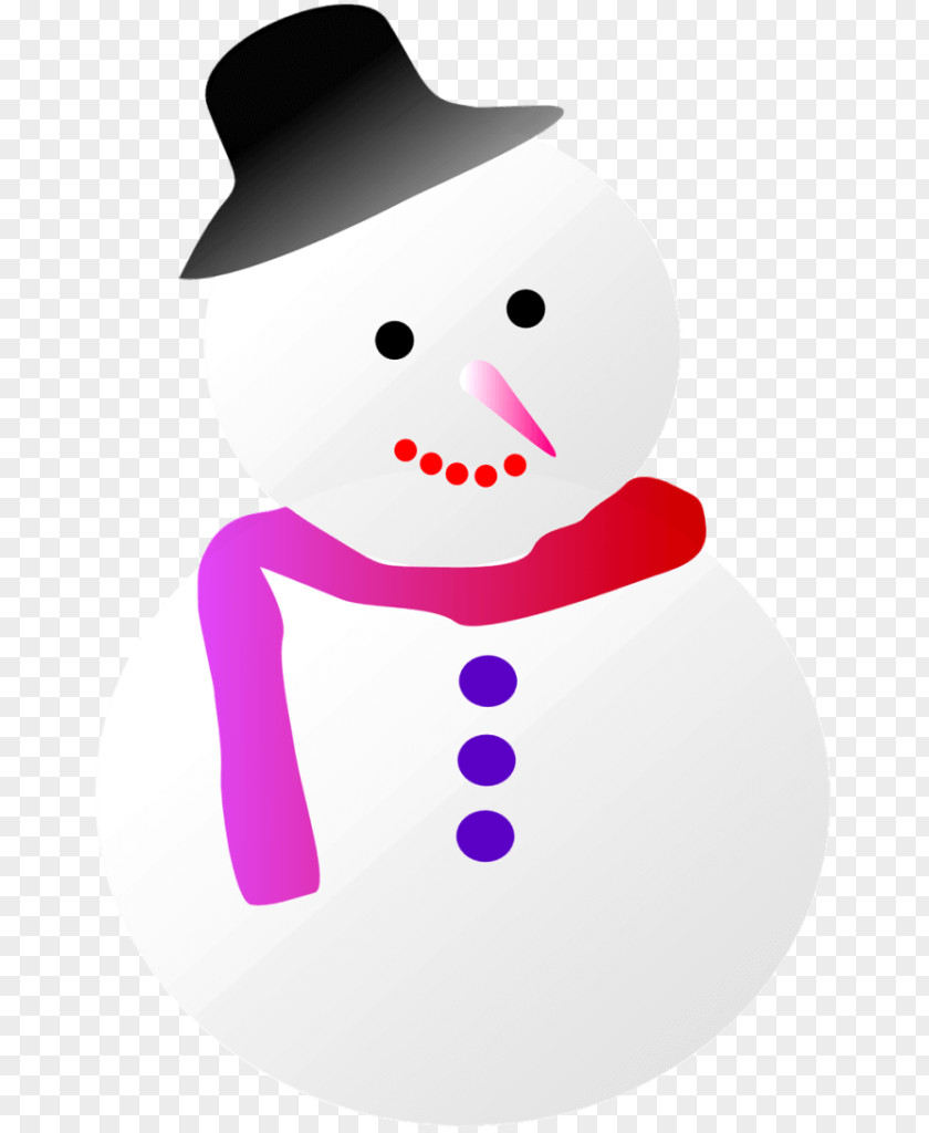 Snowman Stencil Illustration New Year Hat PNG