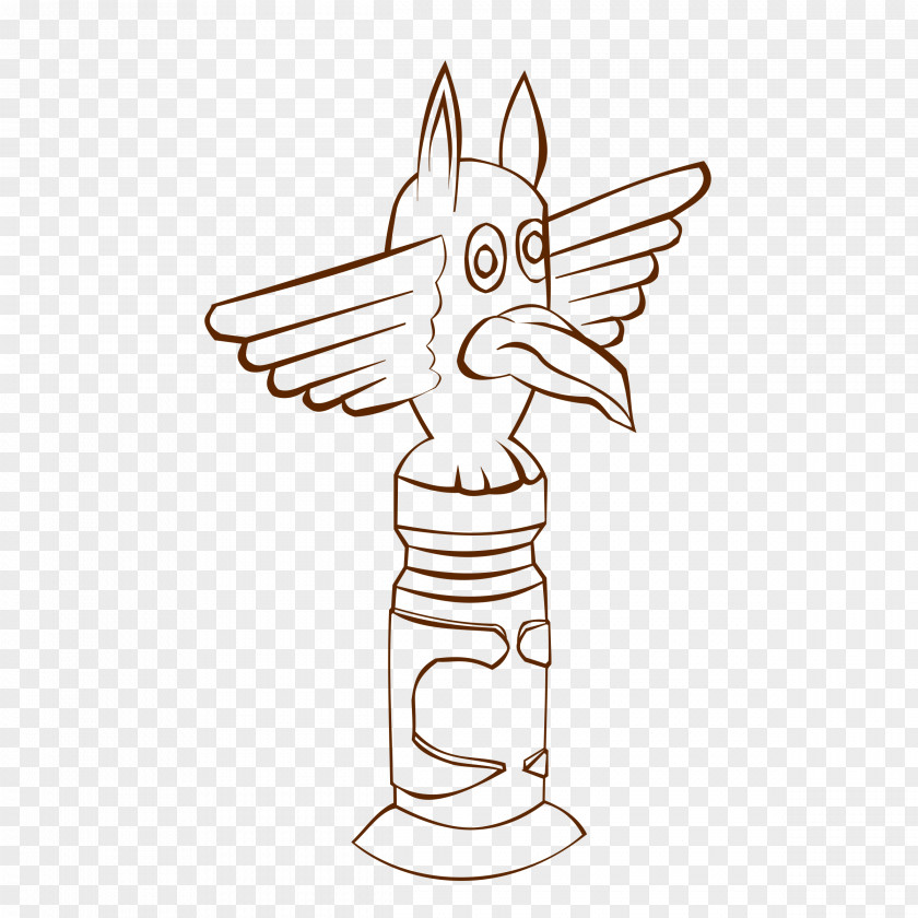 Totem Pole Coloring Book Drawing PNG