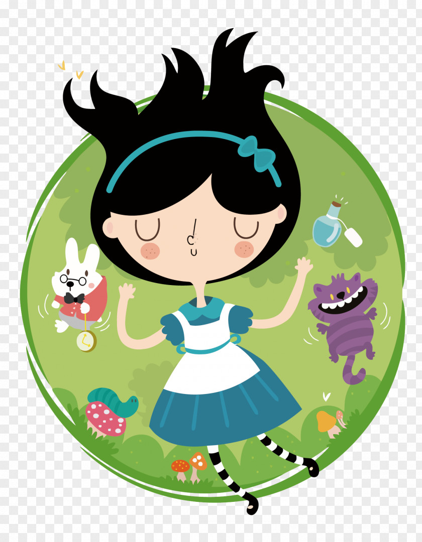 Vector Alice In Wonderland Cartoon T-shirt Alices Adventures Art Illustration PNG