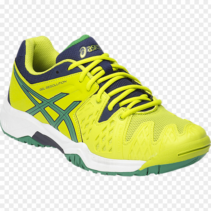 Gel Sneakers ASICS Shoe Blue Lime PNG