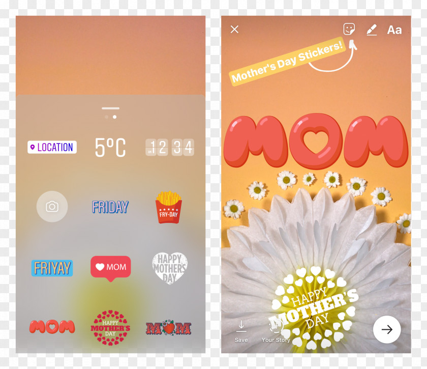 Mother's Day Sticker May PNG