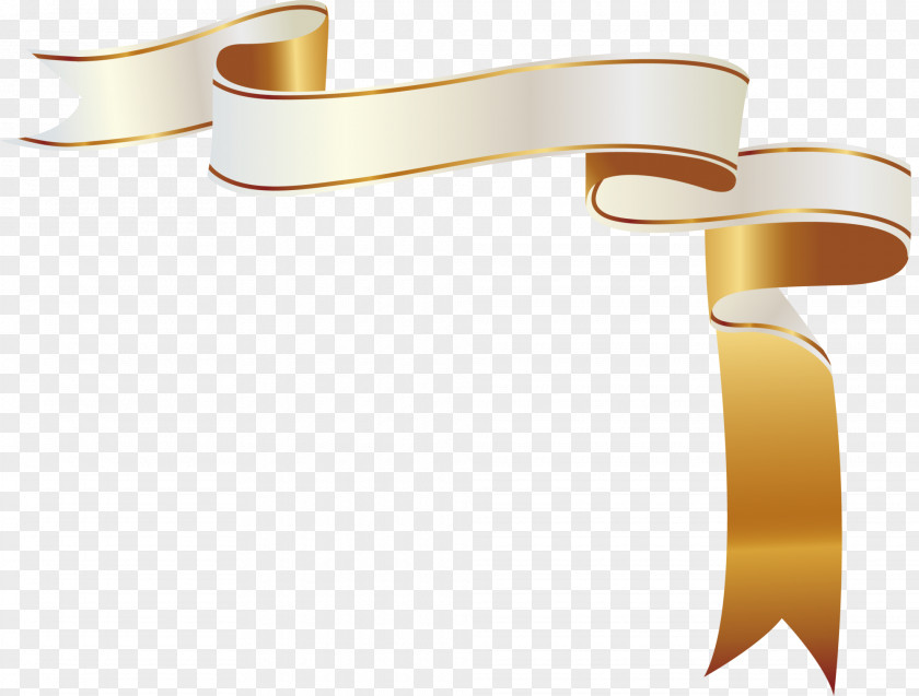 The Golden Ribbon Label Atmosphere Gold PNG