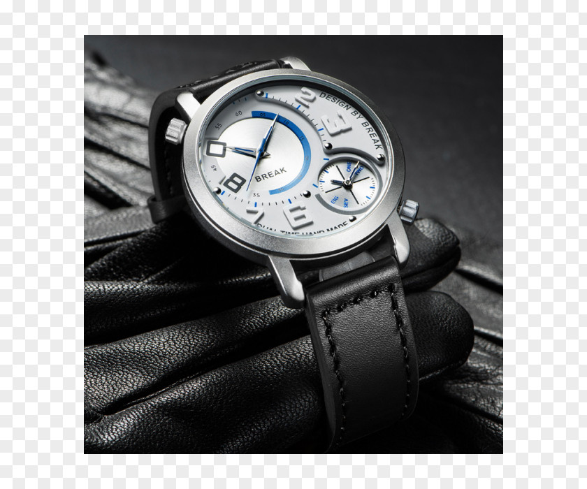 Break Time Watch Quartz Clock Leather PNG