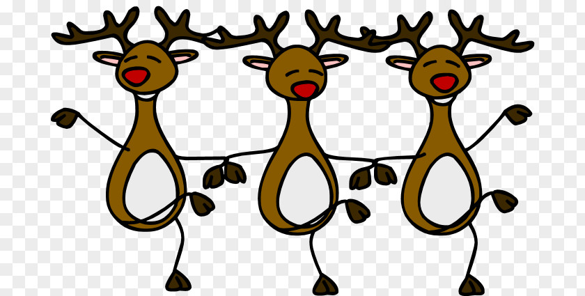 Deer Christmas Card Background PNG
