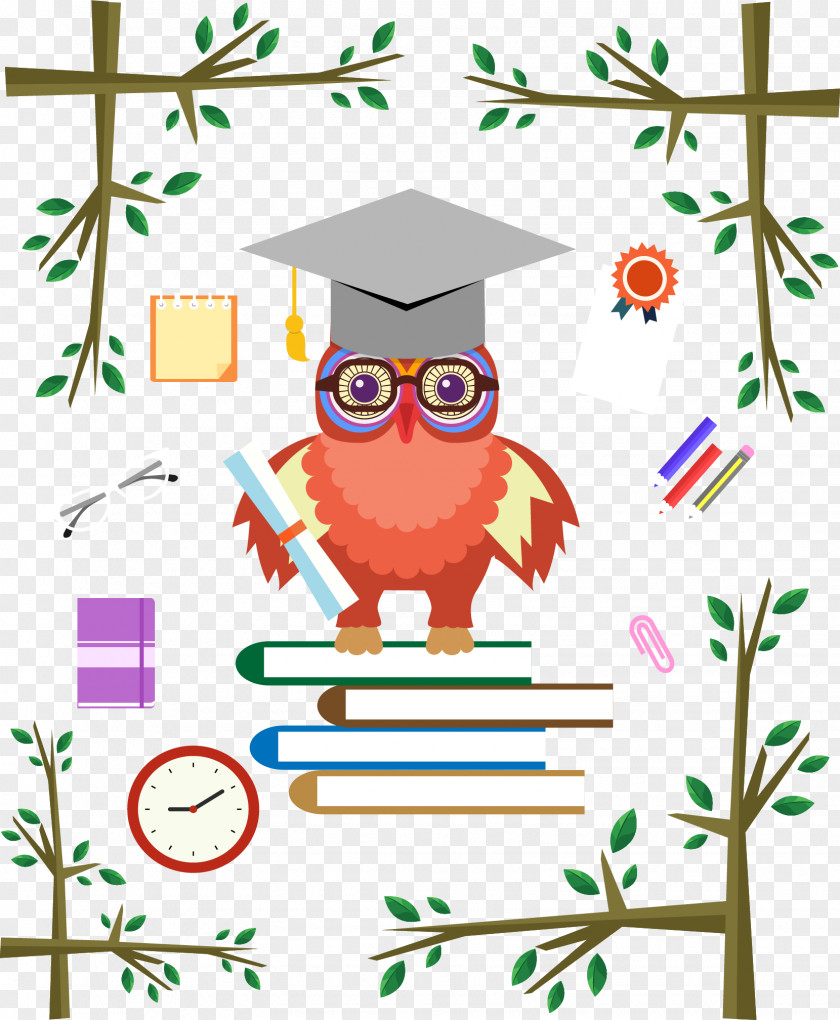 Owl With Bachelor Cap Bachelors Degree Academic Clip Art PNG