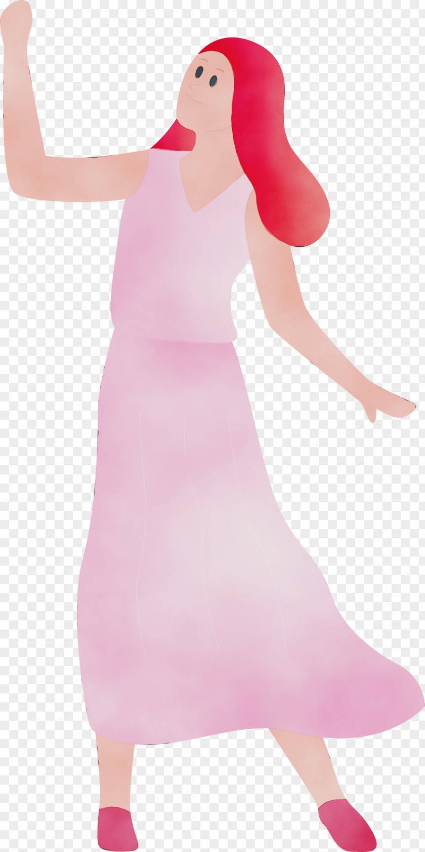 Pink Dress Clothing Standing Gown PNG