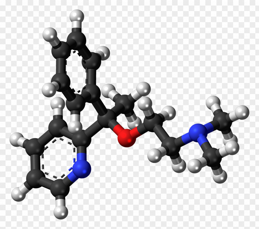 Ball-and-stick Model Molecule Doxylamine Skeletal Formula Molecular PNG