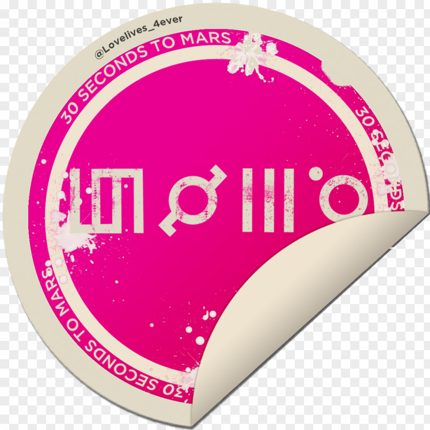 Pink Sticker Thirty Seconds To Mars 30 Echelon Attack PNG