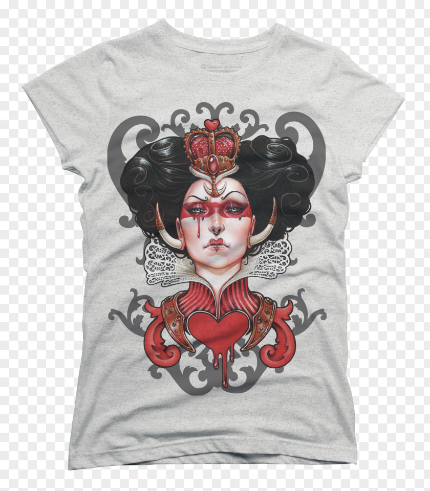 T-shirt Queen Of Hearts Red Hoodie Clothing PNG