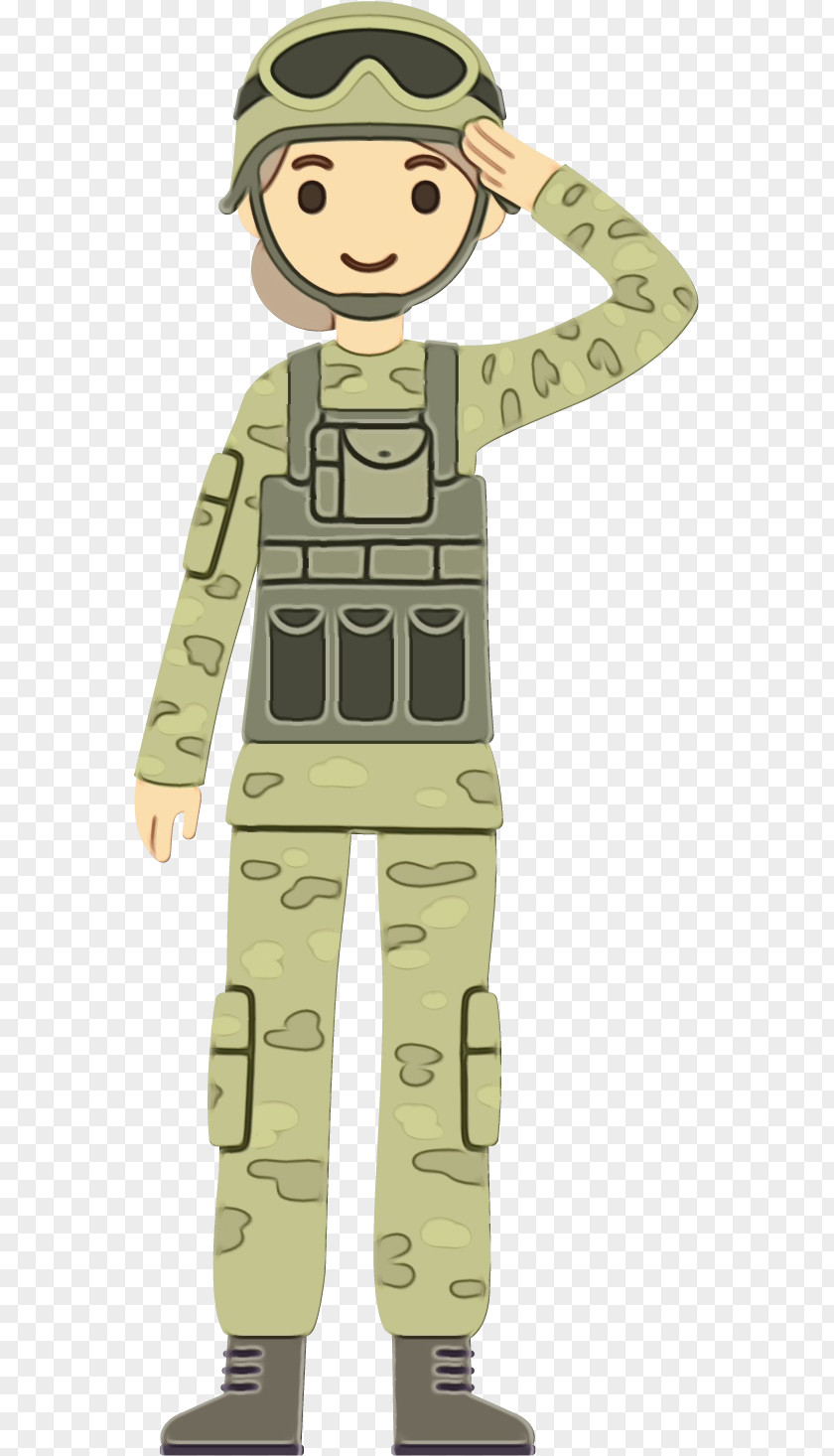 Cartoon Standing Soldier Toy PNG