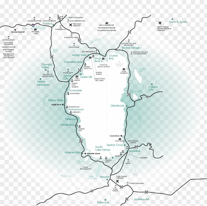 Line Point Water Map PNG