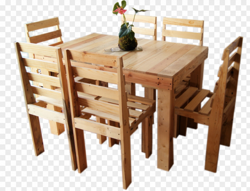 Pallet Projects Table Chair Dining Room Furniture Wood PNG