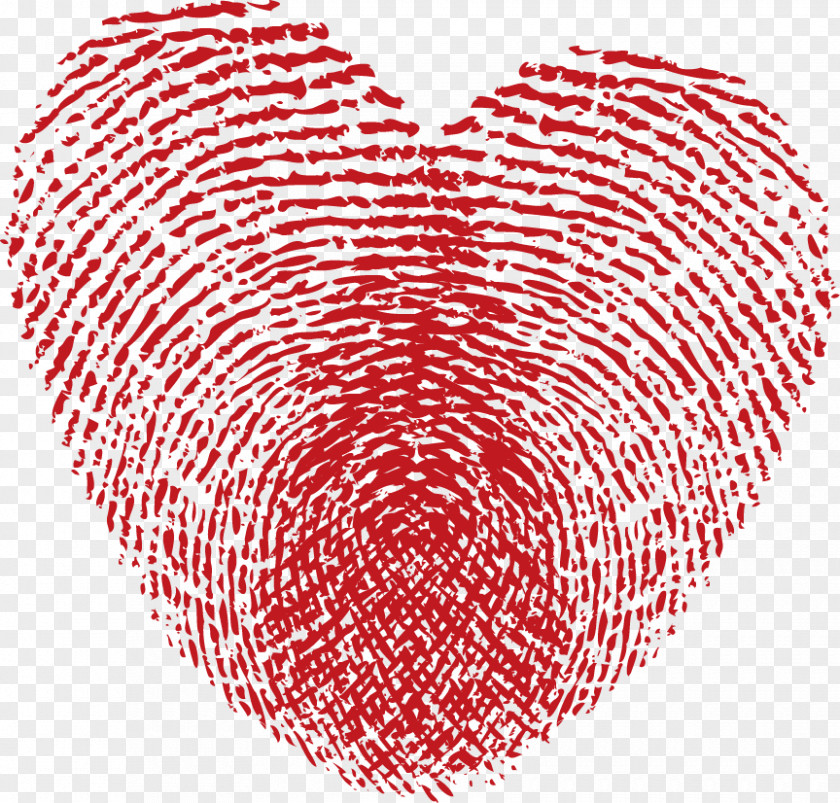 Heart Fingerprint Footprint Clip Art PNG