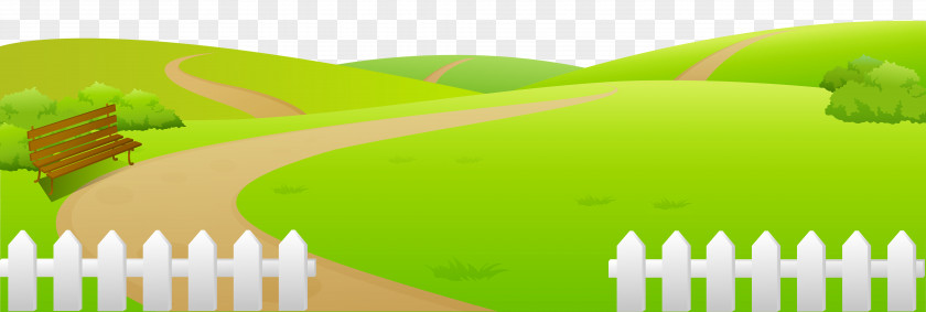 Grass Ground With Fence Clip Art PNG
