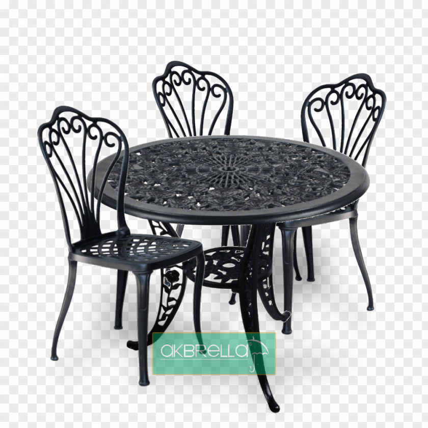Tavus Kuşu Table Chair Cast Iron Wrought PNG