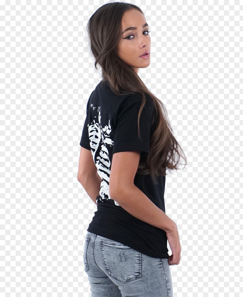 T-shirt Shoulder Sleeve Black M PNG