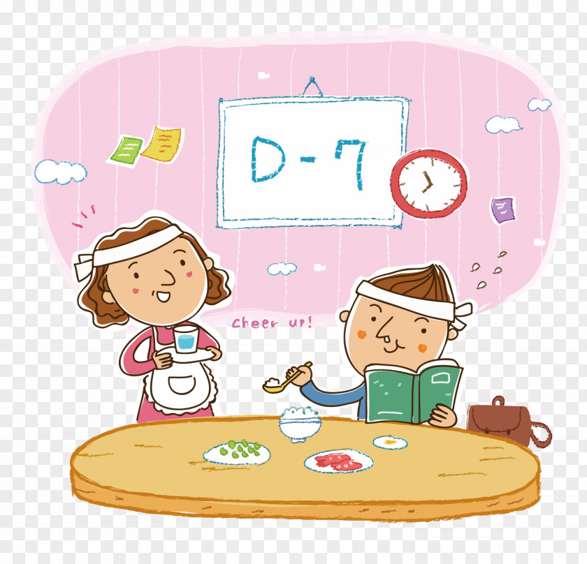 Give Your Child A Meal Cartoon Illustration PNG