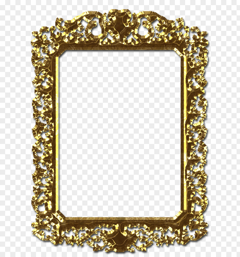 Gold Border Picture Frames Mirror PNG