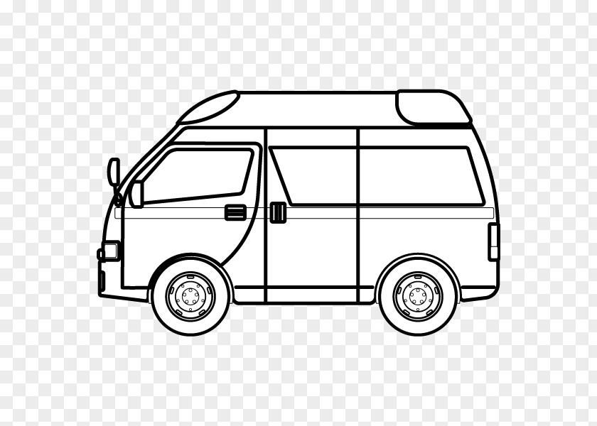 Ambulance Black And White Coloring Book Illustration Car PNG