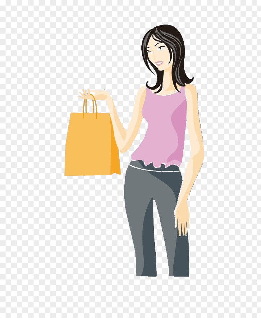 Bag Of Woman Yellow Handbag Scarf PNG