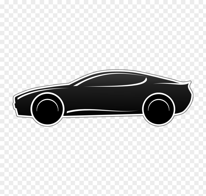 Black And White Sports Pictures Car Clip Art: Transportation Art PNG