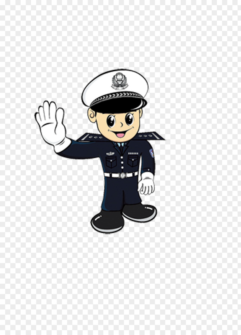 Cartoon Police Traffic Officer PNG