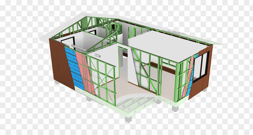 Metal Truss Steel Frame Architectural Engineering Building قاب سبک فلزی PNG