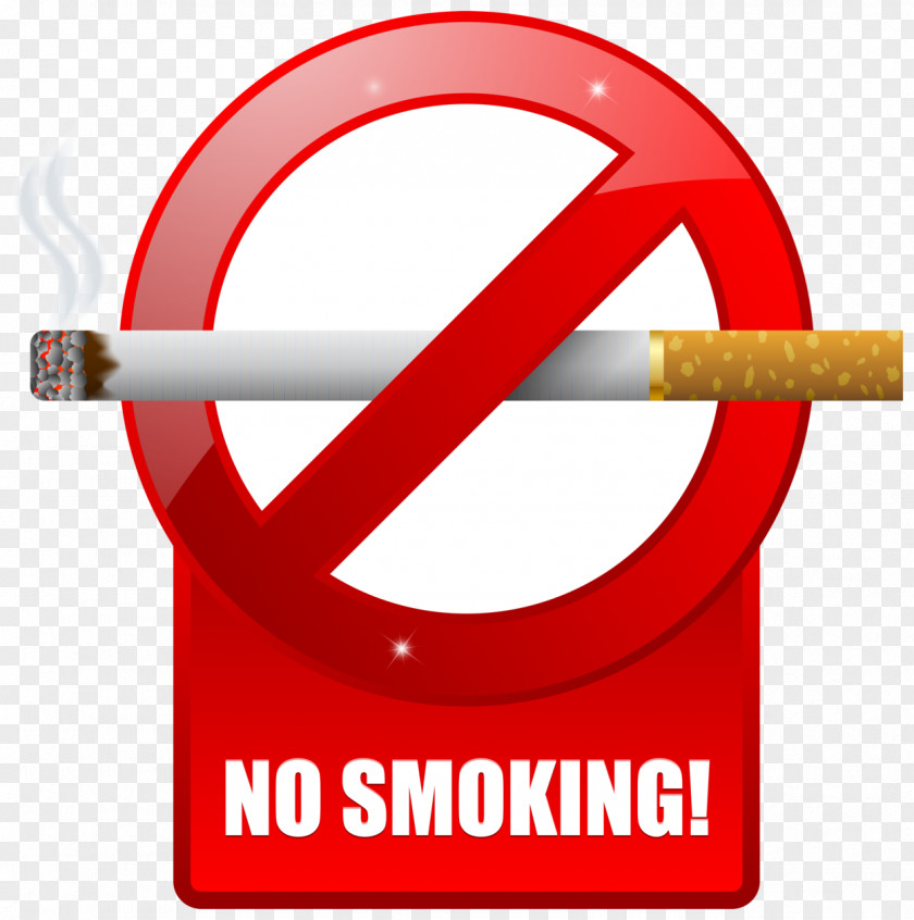 Smoking Cessation Red Line Sign Logo PNG