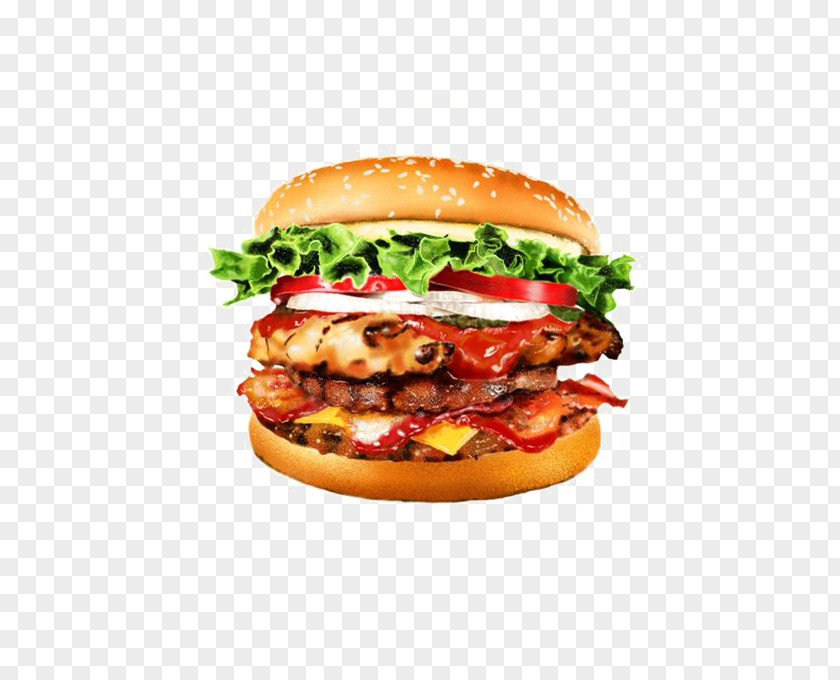 Double Burger Hamburger Fast Food Chicken Sandwich Barbecue Fried PNG