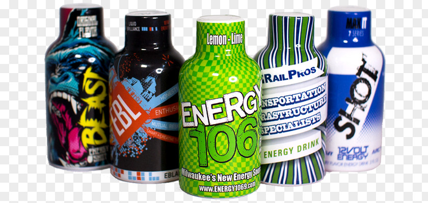 Energy Label Distilled Beverage Glass Bottle Drink Aluminum Can PNG