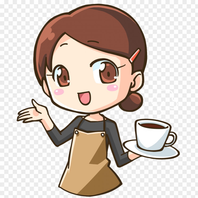 Happy Illustration Woman Japan Coffee Clip Art PNG