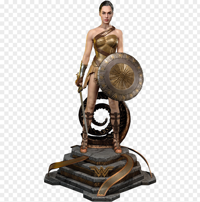 Wonder Woman Comic Antiope Bronze Sculpture Gal Gadot DC Comics PNG