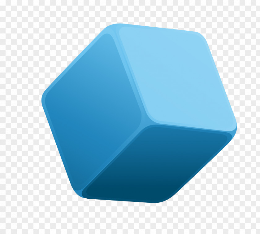 Cube Blue Turquoise Angle PNG