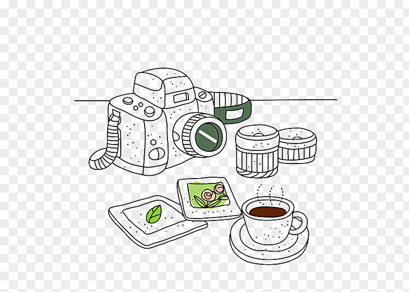 Digital Cameras Table Line Art Cartoon Drawing Clip PNG