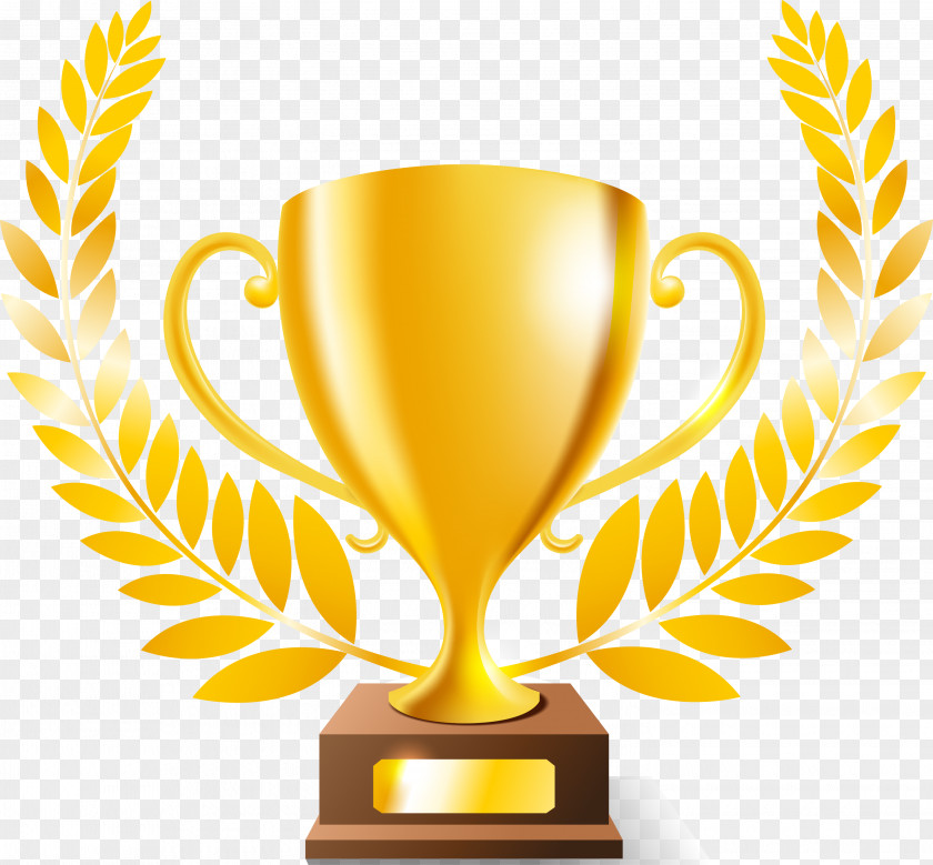 Golden Trophy Clip Art PNG