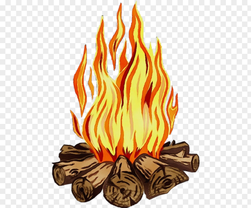 Heat Flame Campfire Cartoon PNG
