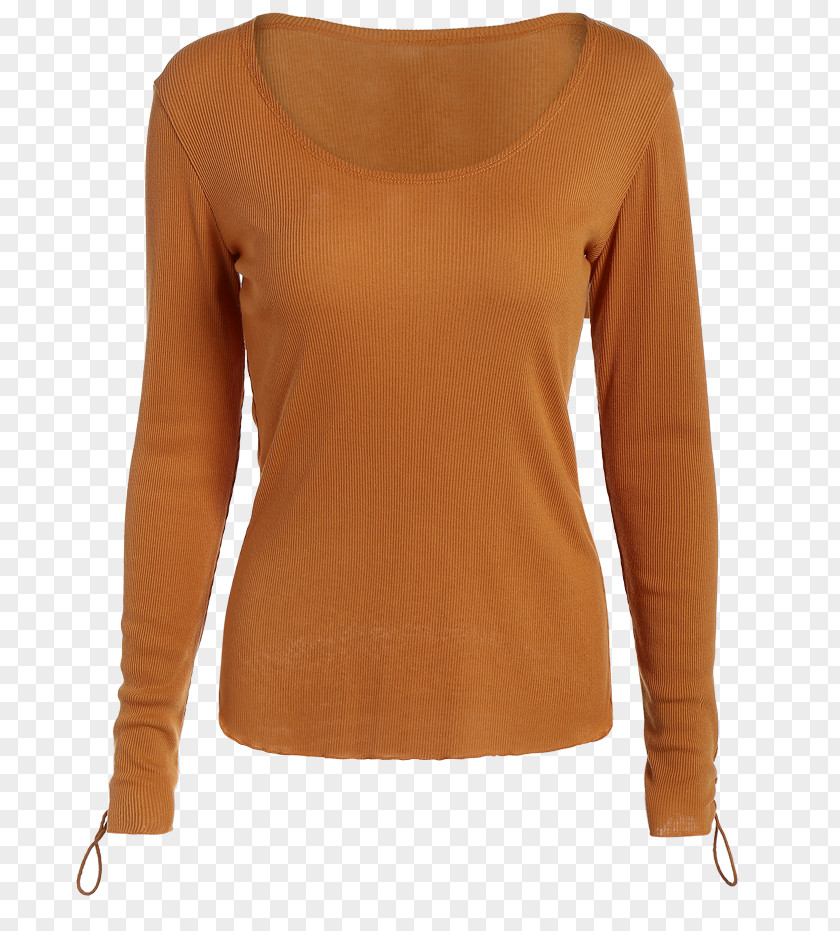 Long Sleeve Pajamas Long-sleeved T-shirt Scoop Neck Neckline PNG