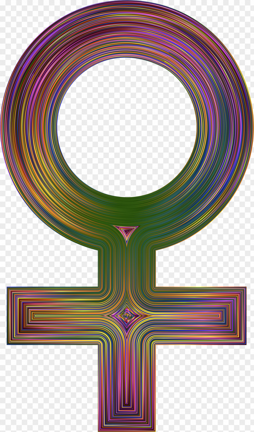 Chrome Gender Symbol Female Sign PNG