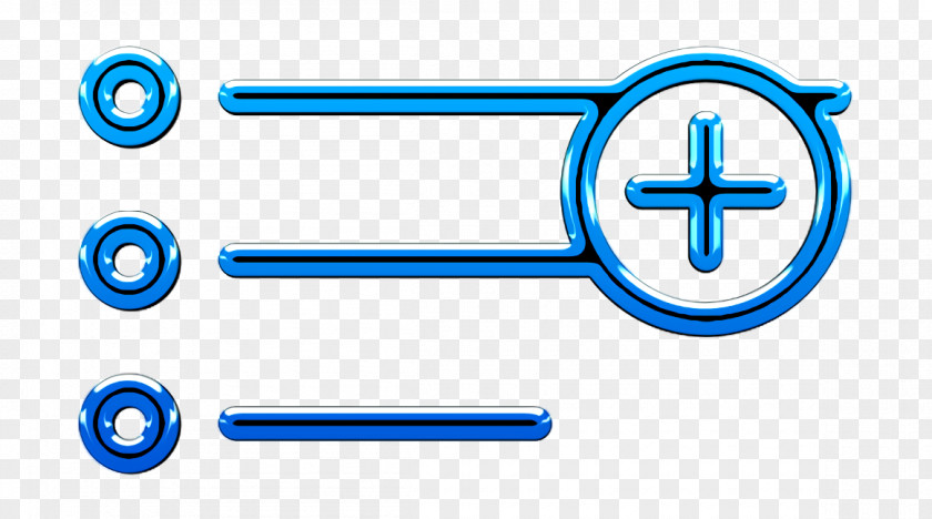 Electric Blue Symbol Plus Icon PNG