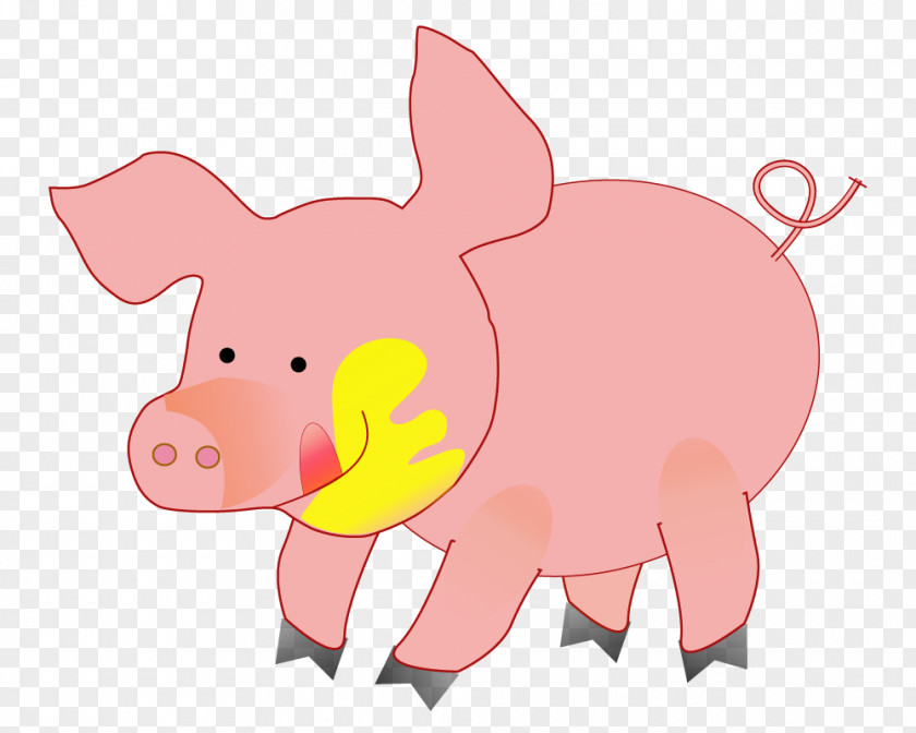Happy Pig Domestic Clip Art PNG